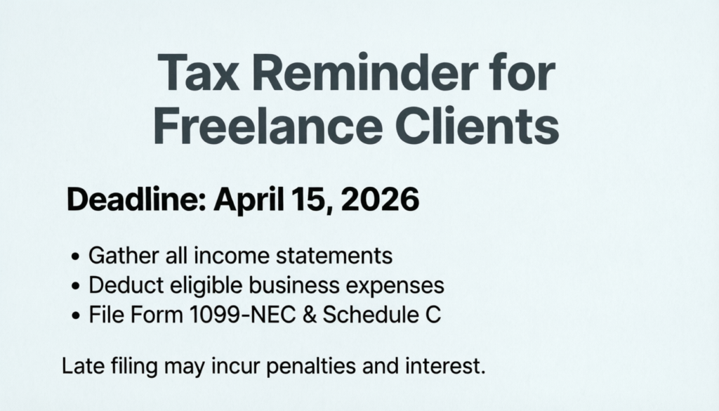 tax reminder for freelance