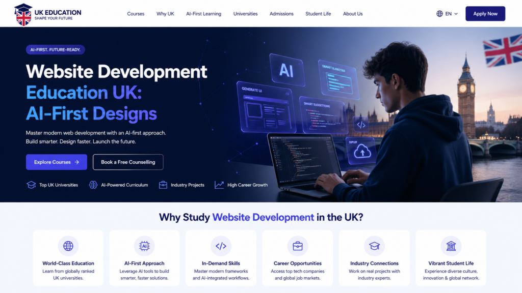 website development education uk